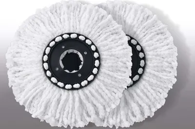 Produktbild von CLEANmaxx náhradní nástavec na mop sada 2 ks pro mop Power Absorpční mikrovlákno na laminát, parkety a dlaždice Náhradní mop Spin mop pro mop Power 2 komory