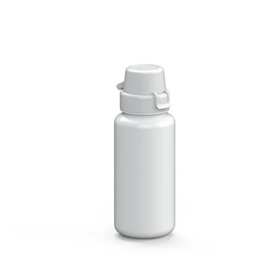 Produktbild von Wasserflasche "School" 400 ml - BPA-freie Trinkflasche aus Tritan für Kinder und Erwachsene mit auslaufsicherem Deckel - weiß/weiß