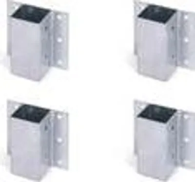 Image de Supports de poteaux Alberts pour pierres en L et en U, galvanisés à chaud, à visser