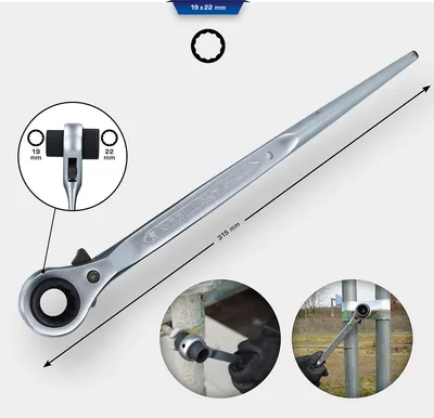 Zdjęcie produktu dla Brilliant Tools Klucz do rusztowań, 19 x 22 mm