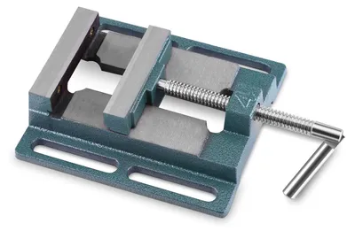 Productafbeelding van Zuilboorschroef Professioneel - Gietijzeren Bankschroef - Draaiende Basis - Bekopening 11 cm - Verhoogde Klemmkracht - Nauwkeurige Bevestiging