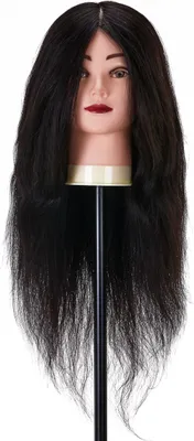 Zdjęcie produktu dla G????wka treningowa fryzjerska Gabbiano WZ1 naturalne w??osy, kolor 1H, d??ugo???? 20""