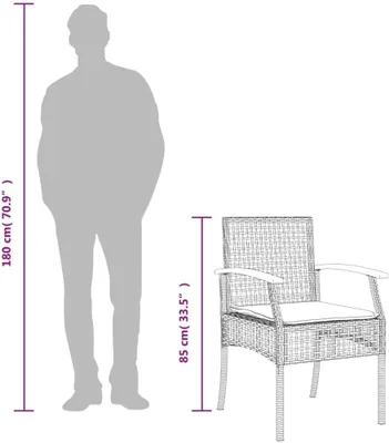 Produktbild von Loungebank-Set in Grau, aus Poly-Rattan, mit Tisch aus Akazienholz