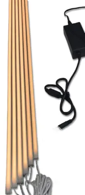 Produktbild von 4615 LED Leuchte 6x100cm schwarze Kunststoffschiene Netzteil Neutralwe