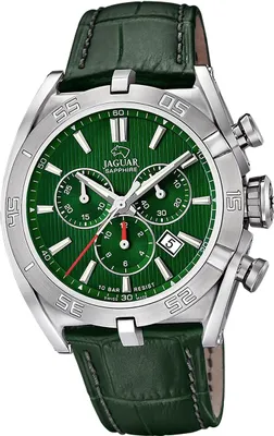 Produktbild von Jaguar Herren Uhr Chronograph Elegant Luxus Leder Executive grün D2UJ857/C