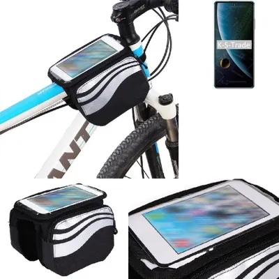 Produktbild von K-S-Trade Rahmentasche Fahrrad-Halterung kompatibel mit ZTE Blade V30 Rahmenhalterung Fahrrad Handyhalterung Fahrradtasche Handy Smartphone Halterung