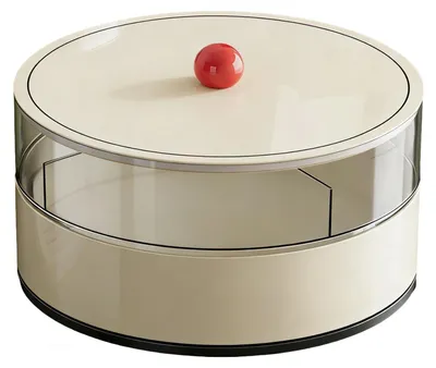 Immagine prodotto di Elzusha - Piatto snack con coperchio, color crema, con 5 scomparti