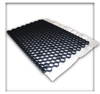 Produktbild von Kiesgitter Bodenwabe für Gartenkies Zierkies u.Splitt Wabenmatte Antiunkrautvlis 6 Platte ( 5,4 m² )