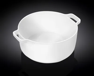 Zdjęcie produktu dla Naczynie do zapiekanek Wilmax z uchwytami, 510 ml, porcelana, białe, WL-997034/A