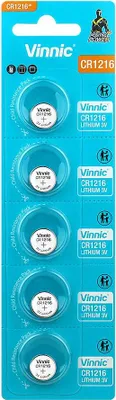 Zdjęcie produktu dla bateria litowa Vinnic CR1216 - 5 sztuk