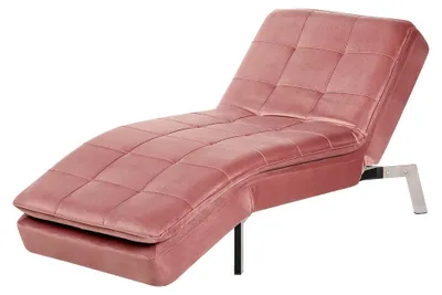 Produktbild von Verstellbare Chaiselongue in Rosa aus Samtstoff