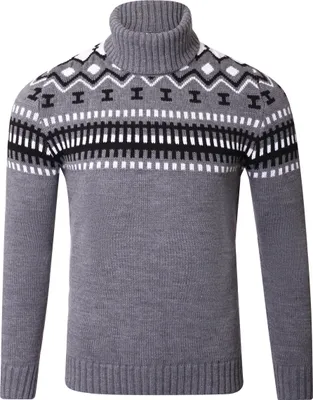Produktbild von Reslad Rollkragenpullover Herren Grobstrick Norweger Pullover Winter RS-3014 Anthrazit 2XL