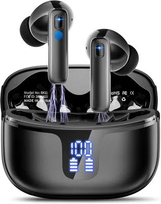 Produktbild von Bluetooth 5.3 Kabellose Kopfhörer mit 4 Mikrofon, ENC Lärmreduzierung Wireless Earbuds 40H Stereo, LED-Anzeige, USB-C, IP7 Wasserdicht Ohrhörer