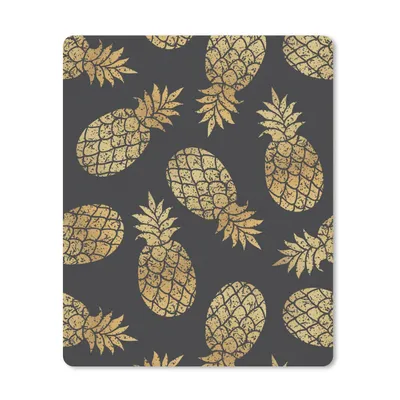 Produktbild von MuchoWow® Mauspad Mousepad Ananas - Gold - Muster 19x23 cm - Mousepads - Maus Mat - Pad - Mausunterlage - Mauspads - Spielen