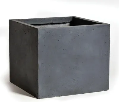 Productafbeelding van Bloembak Kubus lood 23 x 23 cm Mc light Fiberclay clayfibre MCollections