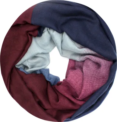 Produktbild von Glamexx24 Loop Schal warme und weiche Schlauchschal Streifen Farbverlauf Tuch Damen-Farbe: Graublaudunkelrot
