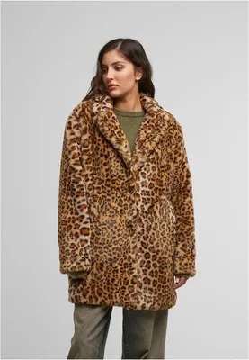 Image de Urban Classics Mantel Damen Oversized Faux Fur Leo Coat leopard XL