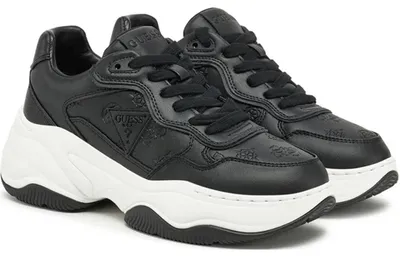 Zdjęcie produktu dla Buty damskie Guess Happy Sneaker, czarne, z platformą, rozmiar 38
