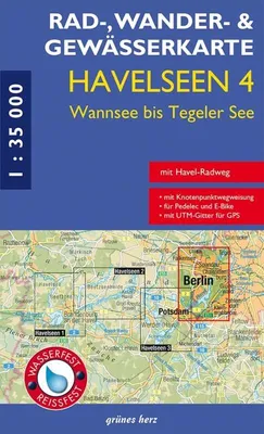 Produktbild von Rad-, Wander- und Gewässerkarte Havelseen 4: Wannsee bis Tegeler See