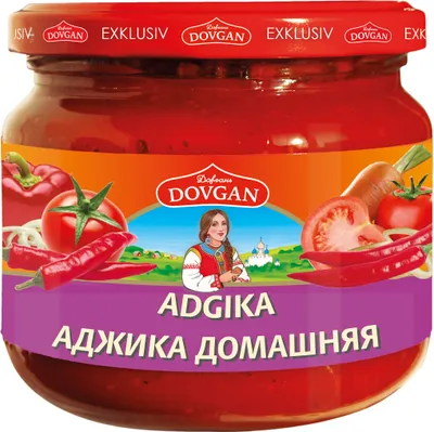 Produktbild von Dovgan Adgika Tomaten Paprika Sauce scharf 380ml