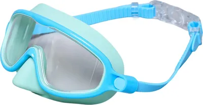 Produktbild von Schwimmbrille für Kinder und Erwachsene, kein Auslaufen, Anti-Beschlag, Gesichtsschutz zum Tauchen mit Nasenabdeckung, Anti-UV, Weitsicht-Schwimmbrille