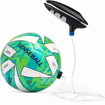 Productafbeelding van SenseBall voetbaltrainingstool met koord - Solo trainingsbal maat 2 voor gevorderde spelers - Groen - Met toegang tot de app