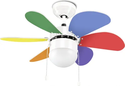 Image de Ventilateur de plafond avec éclairage et chainettes Boracay 76 cm