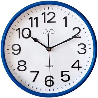 Produktbild von JVD Wanduhr Modell: HP683.3 mit blauem Gehäuse