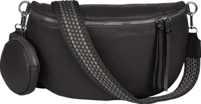 Produktbild von Bauchtasche (TTL-329) Umhängetasche Crossbody-Bag Hüfttasche Kunstleder Italy-Design GRAY
