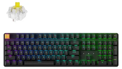 Immagine prodotto di Tastiera meccanica wireless Keychron J5 QMK RGB con hot-swap al 100% e tastierino numerico - Keychron Super Banana, nera