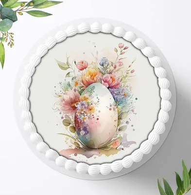 Produktbild von Für die Geburtstags Torte ein Tortenaufleger, Zuckerbild mit dem Motiv: Ostern, Essbares Foto für Torten, Fondant, Ø 20cm, 1354z