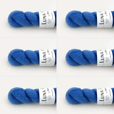 Imagen del producto de 6 ovillos de Luna de Permin – 100% lana reciclada (sin mulesing y con certificación ) (color: azul cobalto)