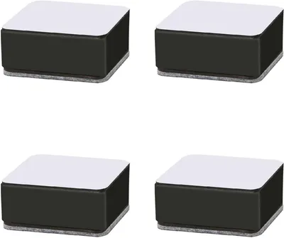 Produktbild von 4 Stück Möbelheber, 6 x 6 x 3 cm Selbstklebende Möbelerhöhung, 500 kg Tragkraft, Fußpolster aus Kohlenstoffstahl für Möbelbeine von Sofa, Bett und Schrank