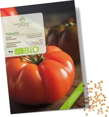 Image de Graines de tomates(Rouge de Marmande, 10 graines) - Graines de tomates issues de l'agriculture biologique, idéales pour la culture dans le jardin, sur le balcon ou la terrasse