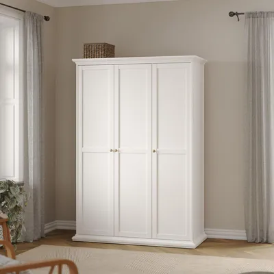 Image de Armoire 3 portes - Chambre blanche 60,5 x 138,8 cm
