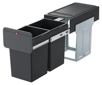 Immagine prodotto di Hailo Abfallsammler 3101000 EcoLine Design L schwarz 2x 14 Liter