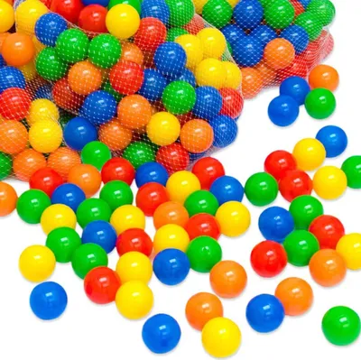 Produktbild von LittleTom 100 bunte Bälle für Bällebad 6cm Babybälle Plastikbälle Baby Spielbälle