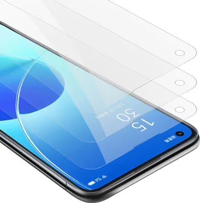 Produktbild von Cadorabo 3x Panzer Folie für Oppo Reno6 5G Schutzfolie in Transparent Folie Tempered Display-Schutzglas
