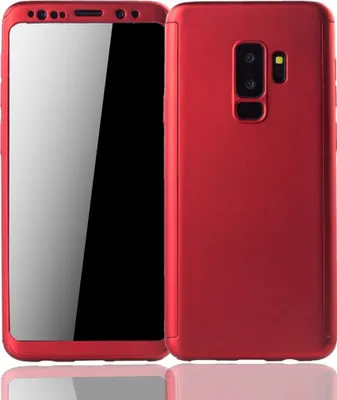 Produktbild von Handyhülle Schutzhülle für Samsung Galaxy S9 Plus Full Case Cover Displayschutz 360 Rot