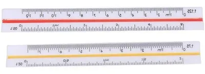 Produktbild von Architektur-Tekennadel - 2-teilig - Drei-Eckige - 1:20, 1:25, 1:50, 1:75, 1:100, 1:125 - Präzise Zeichnen
