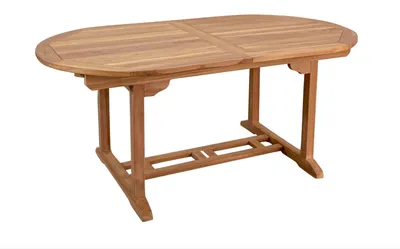 Produktbild von LC Garden »Kuta« Gartentisch oval 180/240x100cm Teakholz Ausziehtisch mit Butterfly-Auszug