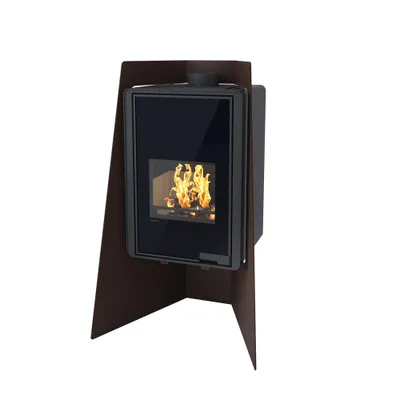 Image de HS FLAMINGO poêle cheminée DELUXE ISLAND - velours marron