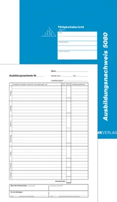Produktbild von RNK Ausbildungsnachweis Formular Papierformat: DIN A4 Anzahl der Blätter: 28 Bl.