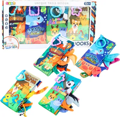Produktbild von Set Weicher, Farbiger Sinnesbücher Für Kleinkinder 4 Stück