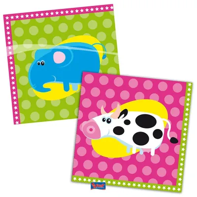 Produktbild von Servietten 20 Stück Tiermotiv 33x33 cm für Kindergeburtstag