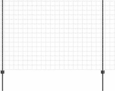 Produktbild von vidaXL Eurozaun mit Pfosten 10 x 1,6 m PVC-beschichteter Stahl Grau