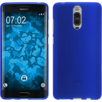 Produktbild von PhoneNatic Case kompatibel mit Huawei Mate 9 Pro - blau Silikon Hülle matt + 2 Schutzfolien