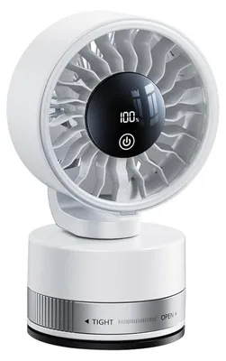 Produktbild von Wandventilator Saugnapf 4000mAh – 5 Stufen, Touch, 340°/180° | Für Bad, Küche, Wohnmobil
