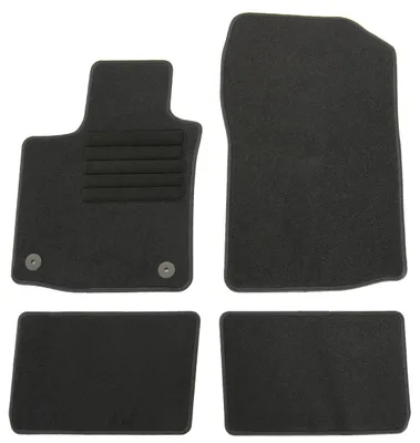 Fußmatten-Set für Renault Twingo 2, 09/2007-12/2011, 4-teilig, Schwarz