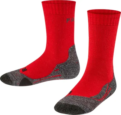 Image de Falke TK2 Kids - Chaussettes de randonnée pour enfants, pointure : 35-38 ; couleur : rouge = 8000
